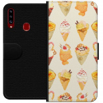 Lompakkokotelo Samsung Galaxy A20s-laitteelle, jossa on Lasinen kuvio
