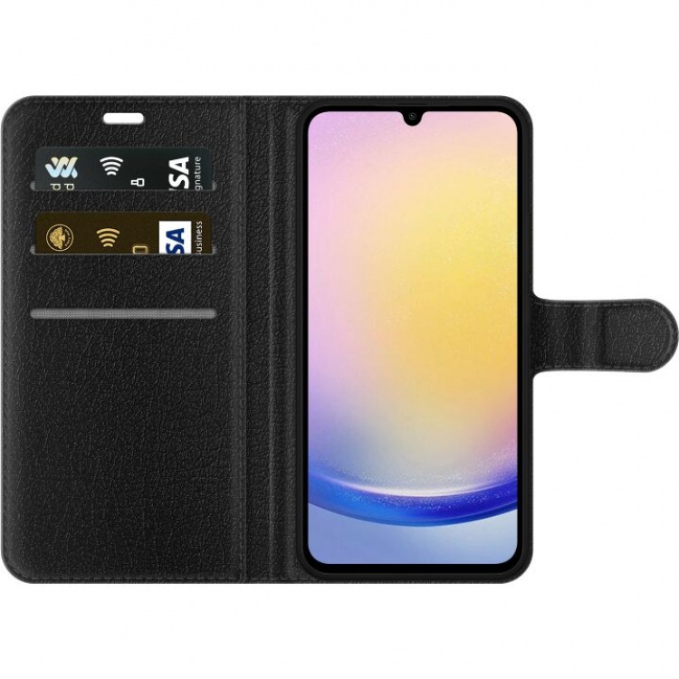 Lompakkokotelo Samsung Galaxy A25-laitteelle, jossa on Kissan kuviointi kuvio