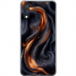 Kännykkäkuori Samsung Galaxy A40-laitteelle, jossa on Tulinen silkki kuvio