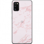 Kännykkäkuori Samsung Galaxy A41-laitteelle, jossa on Roosa Sydän kuvio
