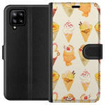 Lompakkokotelo Samsung Galaxy A42 5G-laitteelle, jossa on Lasinen kuvio