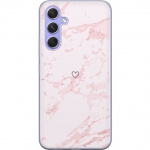 Kännykkäkuori Samsung Galaxy A54-laitteelle, jossa on Roosa Sydän kuvio