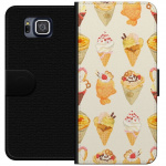 Lompakkokotelo Samsung Galaxy Alpha-laitteelle, jossa on Lasinen kuvio Lompakkokotelo Samsung Galaxy Alpha-laitteelle, jossa on Lasinen kuvio