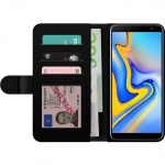 Lompakkokotelo Samsung Galaxy J6+-laitteelle, jossa on Mansikat kuvio