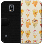 Lompakkokotelo Samsung Galaxy Note 4-laitteelle, jossa on Lasinen kuvio