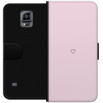 Lompakkokotelo Samsung Galaxy Note 4-laitteelle, jossa on Sydän kuvio