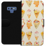 Lompakkokotelo Samsung Galaxy Note9-laitteelle, jossa on Lasinen kuvio