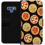 Lompakkokotelo Samsung Galaxy Note9-laitteelle, jossa on Pizza kuvio