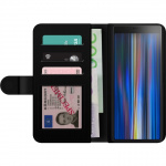 Lompakkokotelo Sony Xperia 10-laitteelle, jossa on Lasinen kuvio