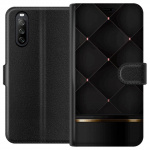 Lompakkokotelo Sony Xperia 10 III-laitteelle, jossa on Ylellinen linja kuvio