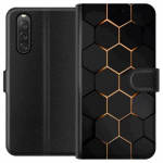 Lompakkokotelo Sony Xperia 10 V-laitteelle, jossa on Ylellinen Kuvio kuvio