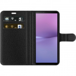 Lompakkokotelo Sony Xperia 10 V-laitteelle, jossa on Kultakiilto kuvio Lompakkokotelo Sony Xperia 10 V-laitteelle, jossa on Kultakiilto kuvio