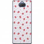 Kännykkäkuori Sony Xperia 10 Plus-laitteelle, jossa on Mansikat kuvio