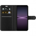Lompakkokotelo Sony Xperia 1 IV-laitteelle, jossa on Roosa Sydän kuvio