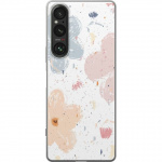 Kännykkäkuori Sony Xperia 1 V-laitteelle, jossa on Kukat kuvio Kännykkäkuori Sony Xperia 1 V-laitteelle, jossa on Kukat kuvio