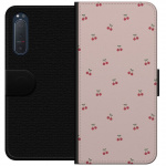 Lompakkokotelo Sony Xperia 5 II-laitteelle, jossa on Kirsikka kuvio