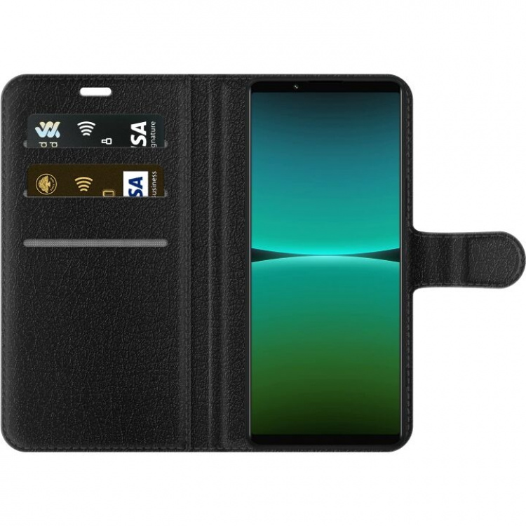 Lompakkokotelo Sony Xperia 5 IV-laitteelle, jossa on Mansikat kuvio