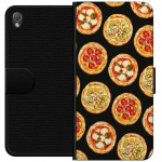 Lompakkokotelo Sony Xperia Z3-laitteelle, jossa on Pizza kuvio