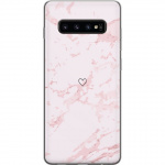 Kännykkäkuori Samsung Galaxy S10-laitteelle, jossa on Roosa Sydän kuvio
