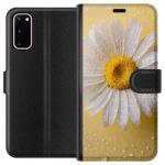 Lompakkokotelo Samsung Galaxy S20-laitteelle, jossa on Posliinikukka kuvio