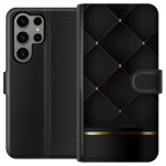 Lompakkokotelo Samsung Galaxy S23 Ultra-laitteelle, jossa on Ylellinen linja kuvio