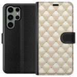 Lompakkokotelo Samsung Galaxy S23 Ultra-laitteelle, jossa on Kultakiilto kuvio