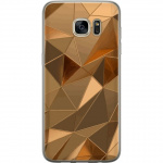 Kännykkäkuori Samsung Galaxy S7 edge-laitteelle, jossa on 3D Kulta kuvio Kännykkäkuori Samsung Galaxy S7 edge-laitteelle, jossa on 3D Kulta kuvio