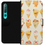 Lompakkokotelo Xiaomi Mi 10 5G-laitteelle, jossa on Lasinen kuvio