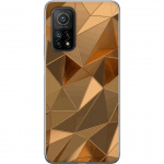 Kännykkäkuori Xiaomi Mi 10T Pro 5G-laitteelle, jossa on 3D Kulta kuvio
