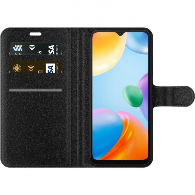 Lompakkokotelo Xiaomi Redmi 10C-laitteelle, jossa on Roosa Sydän kuvio