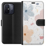 Lompakkokotelo Xiaomi Redmi 12C-laitteelle, jossa on Kukat kuvio Lompakkokotelo Xiaomi Redmi 12C-laitteelle, jossa on Kukat kuvio