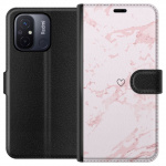 Lompakkokotelo Xiaomi Redmi 12C-laitteelle, jossa on Roosa Sydän kuvio Lompakkokotelo Xiaomi Redmi 12C-laitteelle, jossa on Roosa Sydän kuvio