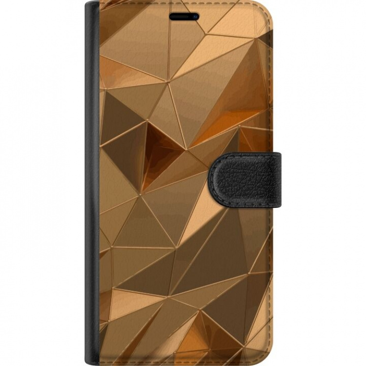 Lompakkokotelo Xiaomi Redmi 12C-laitteelle, jossa on 3D Kulta kuvio Lompakkokotelo Xiaomi Redmi 12C-laitteelle, jossa on 3D Kulta kuvio