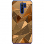 Kännykkäkuori Xiaomi Redmi 9-laitteelle, jossa on 3D Kulta kuvio
