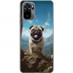 Kännykkäkuori Xiaomi Redmi Note 10-laitteelle, jossa on Iloinen Koira kuvio