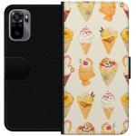 Lompakkokotelo Xiaomi Redmi Note 10S-laitteelle, jossa on Lasinen kuvio