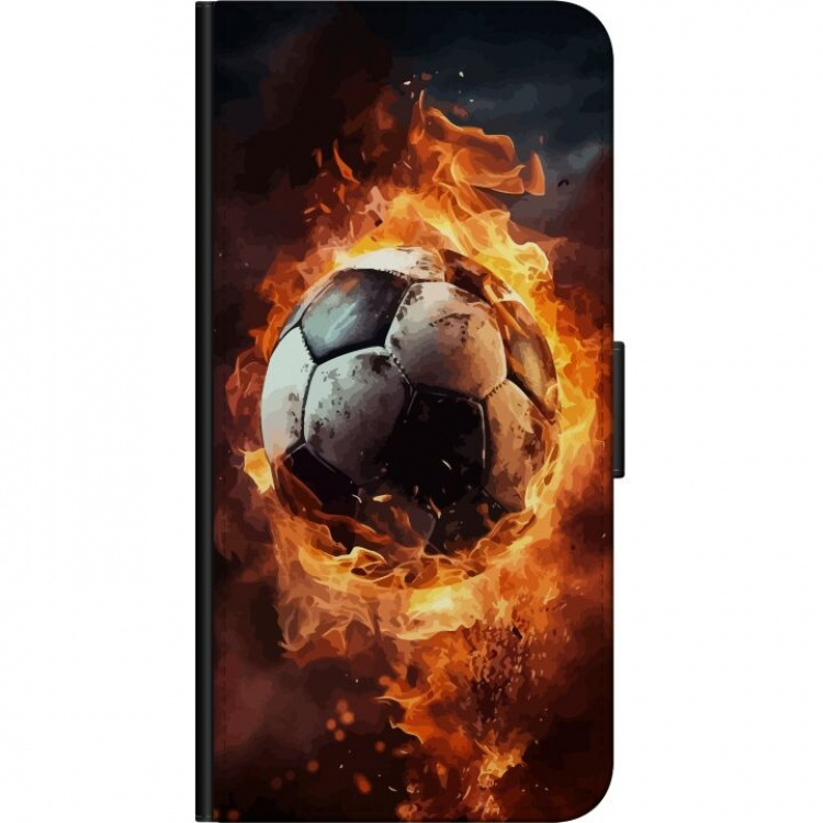 Lompakkokotelo Xiaomi Redmi Note 10S-laitteelle, jossa on Jalkapallo kuvio