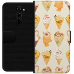 Lompakkokotelo Xiaomi Redmi Note 8 Pro -laitteelle, jossa on Lasinen kuvio