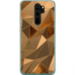 Kännykkäkuori Xiaomi Redmi Note 8 Pro -laitteelle, jossa on 3D Kulta kuvio