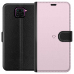 Lompakkokotelo Xiaomi Redmi Note 9-laitteelle, jossa on Sydän kuvio