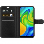 Lompakkokotelo Xiaomi Redmi Note 9-laitteelle, jossa on Kultakiilto kuvio