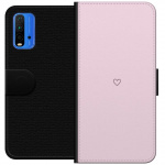 Lompakkokotelo Xiaomi Redmi Note 9 4G-laitteelle, jossa on Sydän kuvio