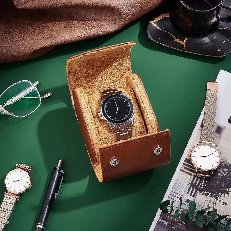 Resefodral i PU-läder 1 klocka, Brun