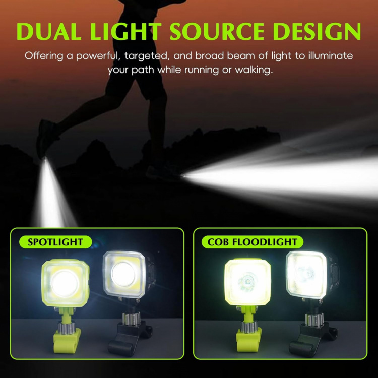 Laddningsbara LED-lampor för skor - Perfekt för kvällslöpning & utomhusaktiviteter!