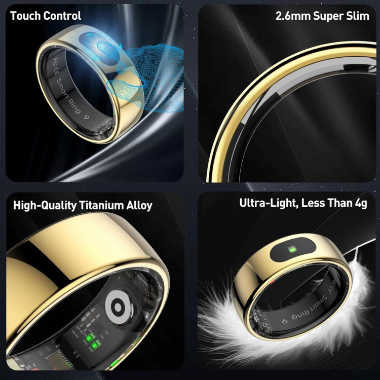Smart Ring strl 10, Svart
