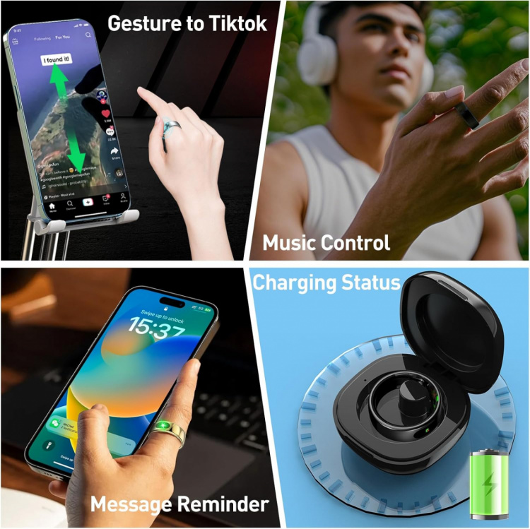 Smart Ring strl 10, Svart