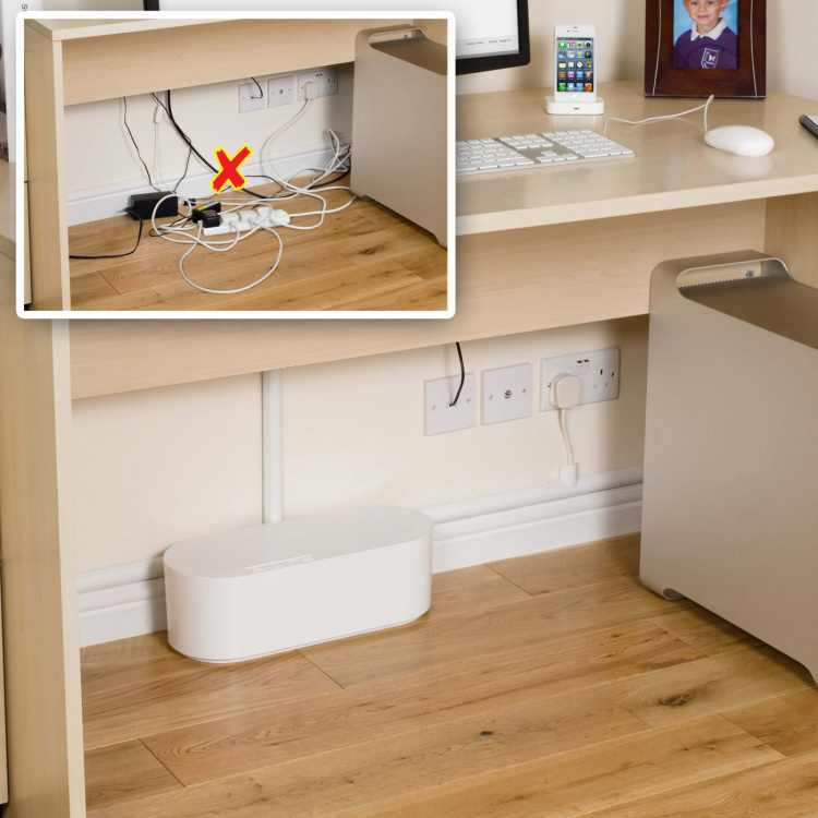 D-LINE Johtokotelo Pieni Valkoinen D-LINE Johtokotelo Pieni Valkoinen