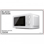 BLACK+DECKER Mikro 20L 700W Valkoinen