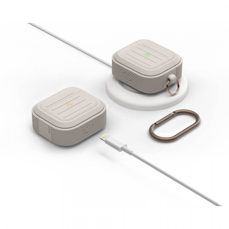 Elago AirPod 3 Armor Hang Case Stone Elago AirPod 3 Armor Hang Case Stone