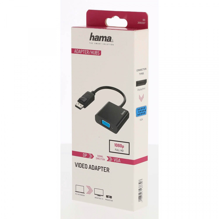 Hama Adapter Multimedia DisplayPort-VGA Full-HD 1080p Hama Adapter Multimedia DisplayPort-VGA Full-HD 1080p